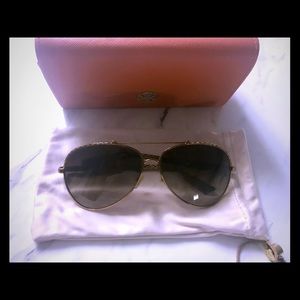 Tory Burch Brown Snake Skin Aviators